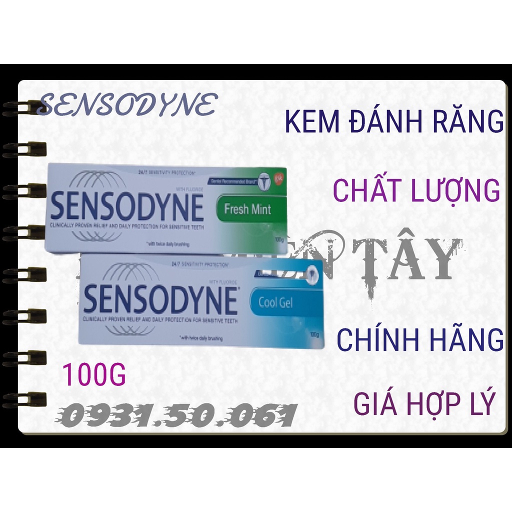 Kem Đánh Răng Sensodyne Fresh Mint Và Cool Gel 100g.