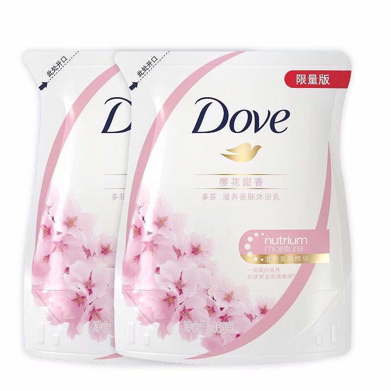 Sữa tắm Dove hương hoa anh đào 400 ml dạng túi