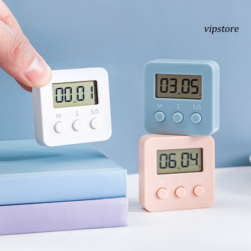 Đồng Hồ Bấm Giờ Làm Từ Nhựa Abs Mặt Sau Từ Tính Phong Cách Bắc Âu Cho Nhà Bếp