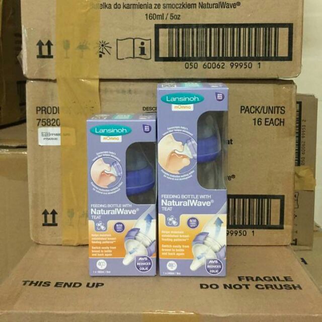 Bình sữa Lansinoh UK (núm ti siêu mềm)