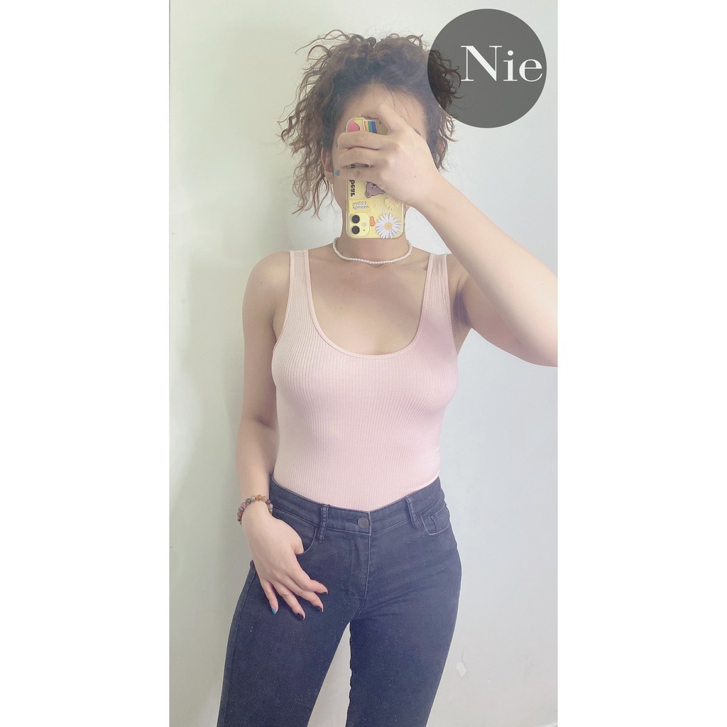 Bodysuit sát nách thun gân tự tin năng động✊