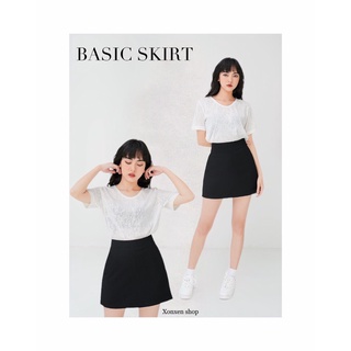 Chân váy dáng ngắn xonxen shop quy nhơn, chân váy chữ a túi xé size s m l mã v301