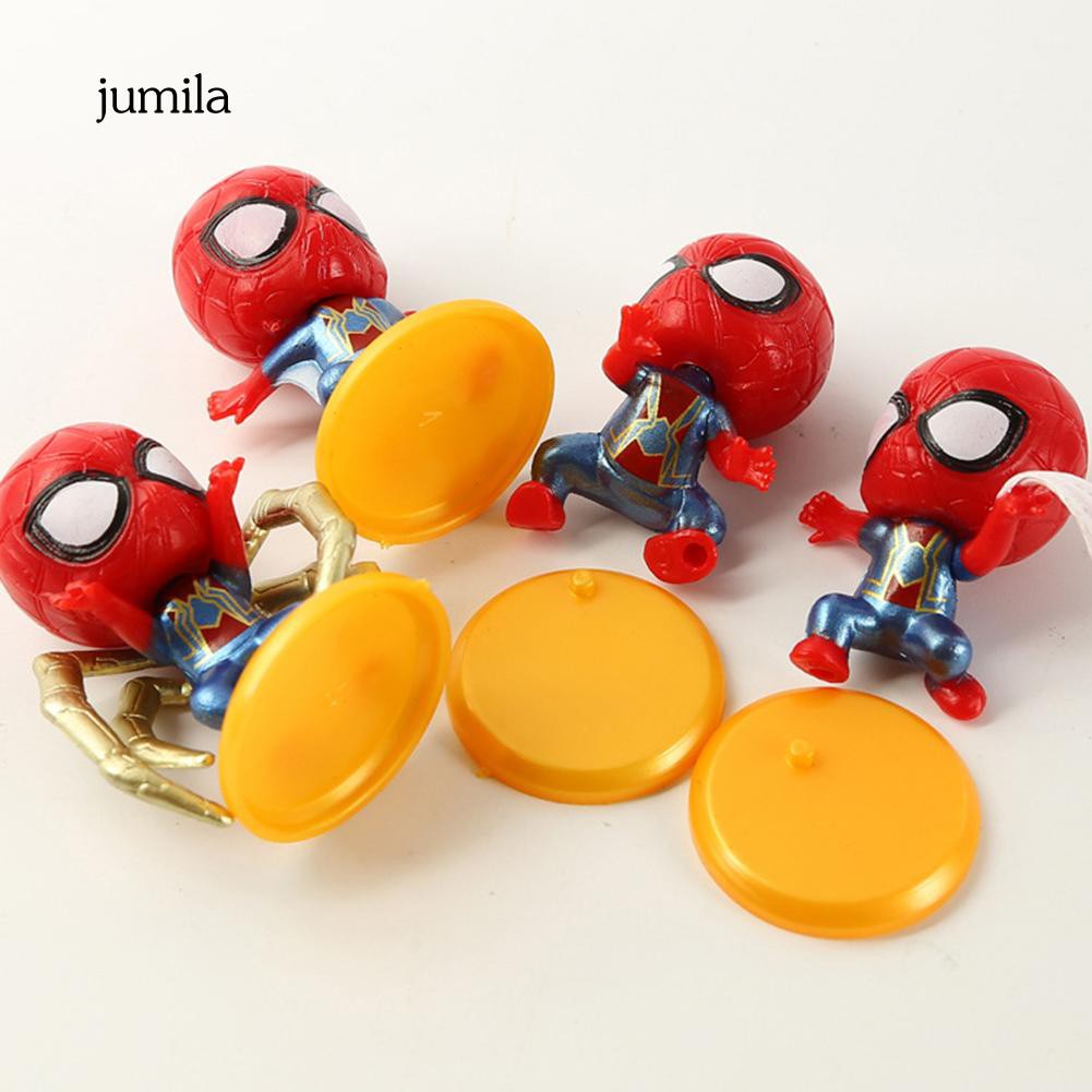 Bộ 8 mô hình đồ chơi Spider Man gắn đế trang trí dễ thương