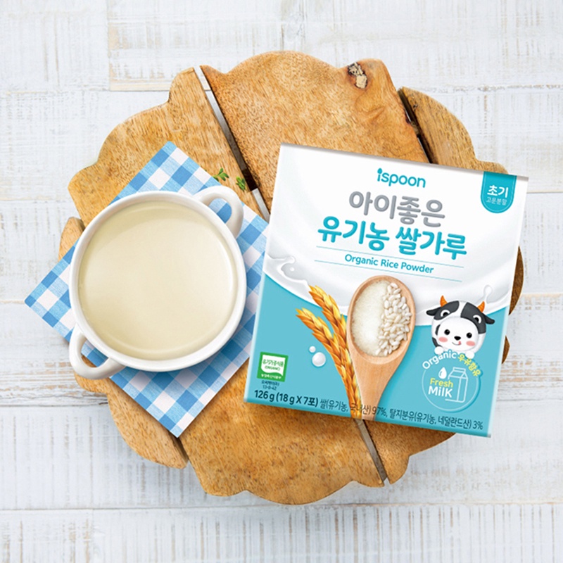 BỘT GẠO HỮU CƠ ISPOON DÀNH CHO BÉ 4 THÁNG TUỔI