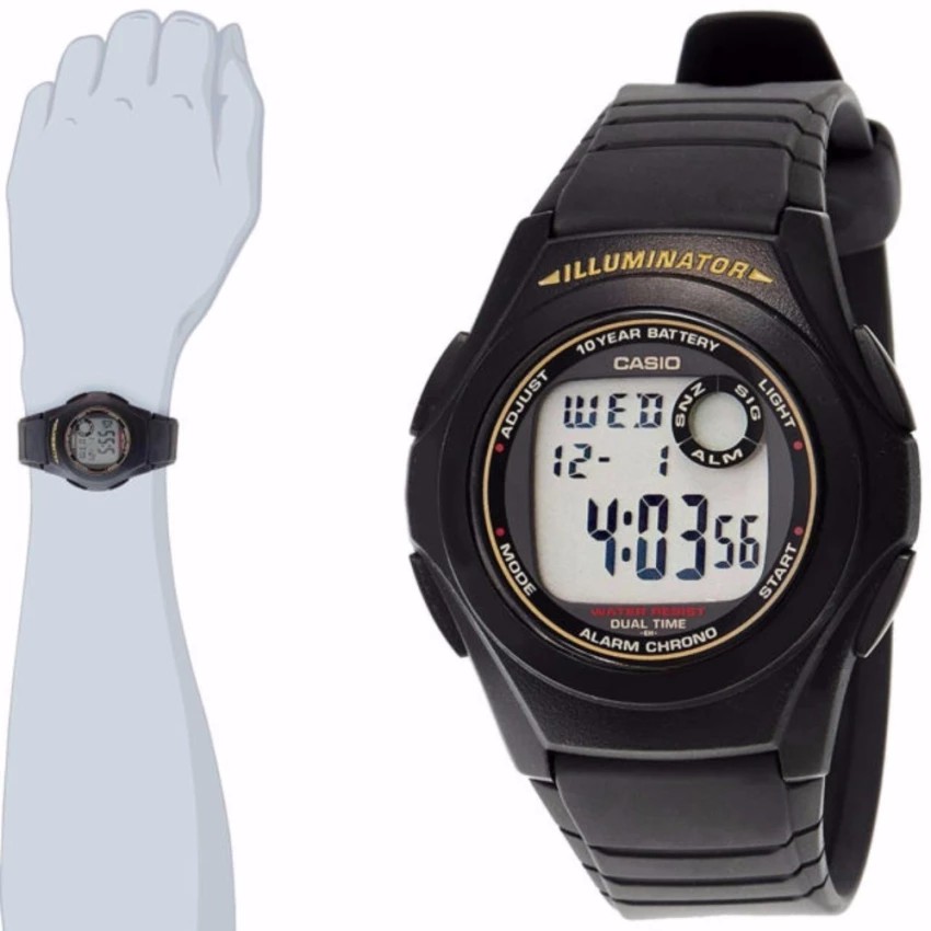 Đồng hồ nam dây nhựa huyền thoại Casio chính hãng Anh Khuê F-200W-9ADF