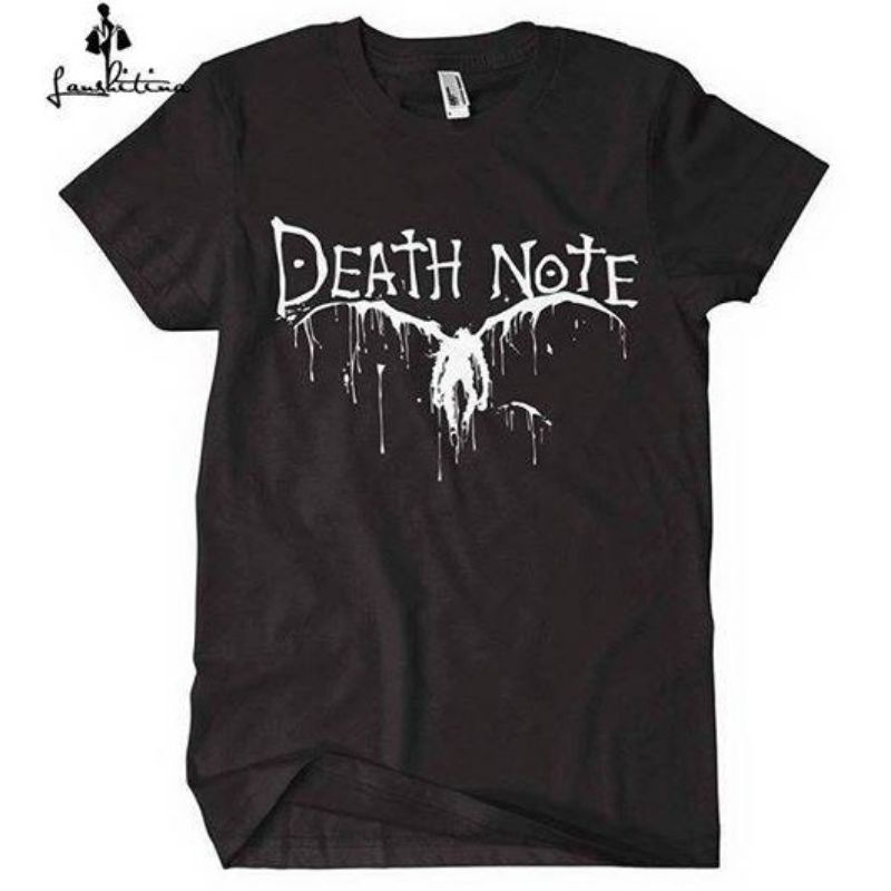 Áo Thun Tay Lửng Đen Death Note Nam Nữ Phong Cách Cá Tính chấp đẹp uy tin