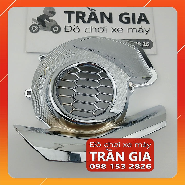 Ốp che quạt gió xe JANUS năm 2016-2017-2018-2019-2020-2021-2022-2023 két nước xi inox crom- phụ kiện trang trí