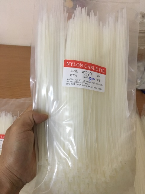 Túi 250 sợi dây rút nhựa size 4x250mm