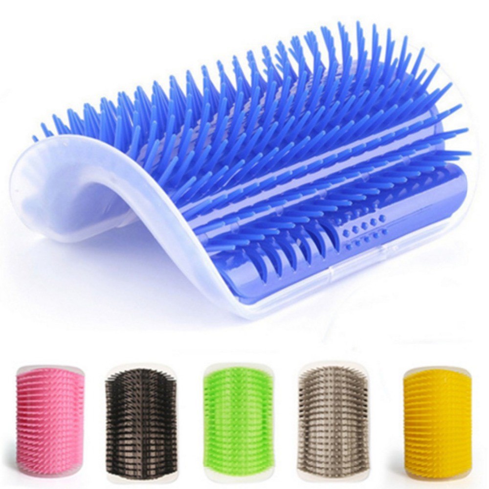 Lược chải lông gắn Góc Tường cho mèo cọ lưng ( tặng cỏ mèo )
