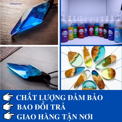 100ml Màu Pha Resin xuyên thấu kết hợp keo Epoxy, Resin UV Không Mùi Lên Màu Chuẩn / Màu Resin