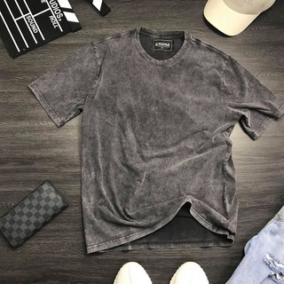 Áo thun wash màu xám_ shop Fox