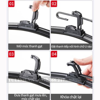 HDF Gạt mưa silicon cao cấp siêu bền, siêu sạch cho các loại Ô Tô- Bảo hành 12 tháng 25 YC6