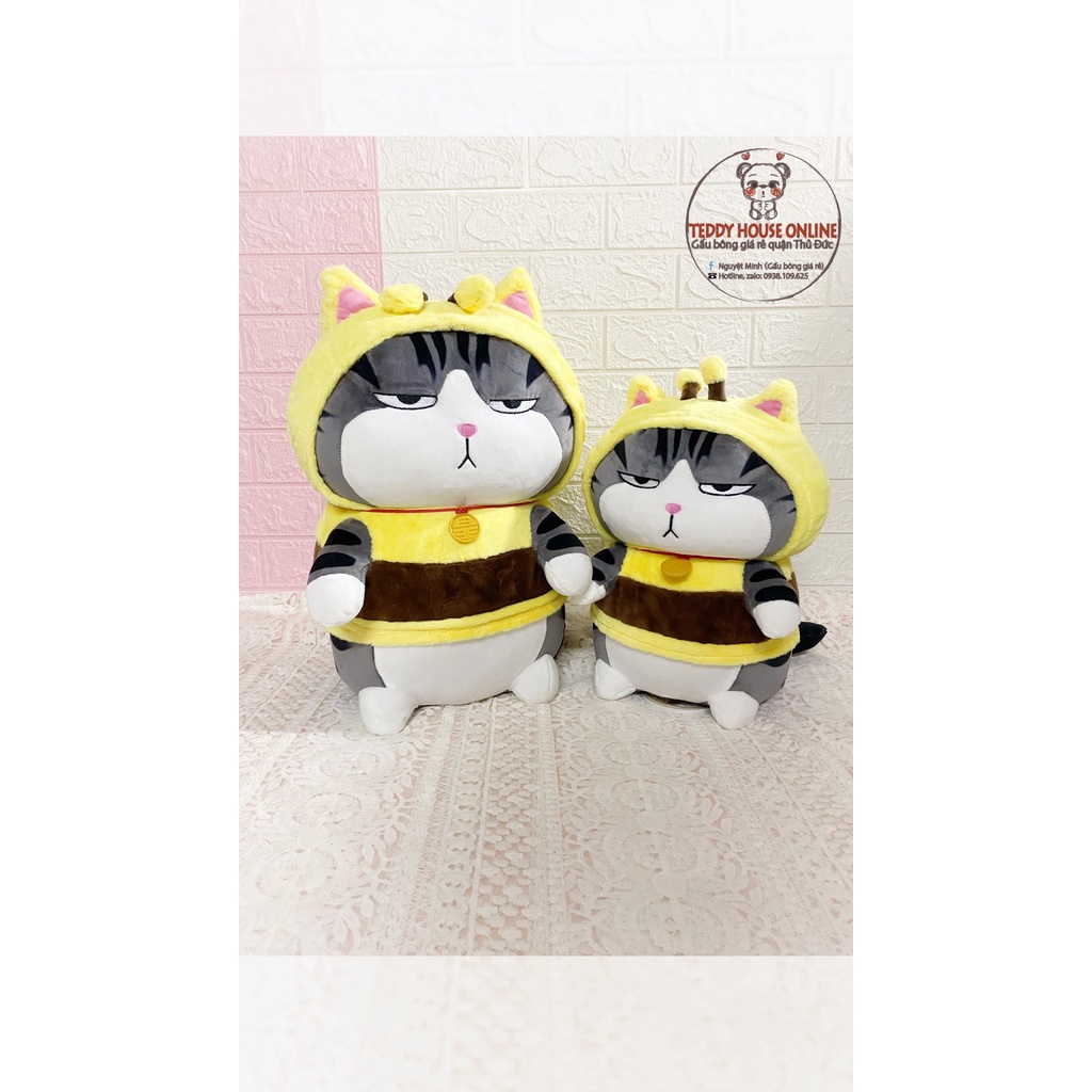 VUA MÈO COSPLAY CHỊ ONG VÀNG, gấu nhồi bông cao cấp, chất vải co giãn miniso, Mèo bông cục súc.[Quận Gấu]