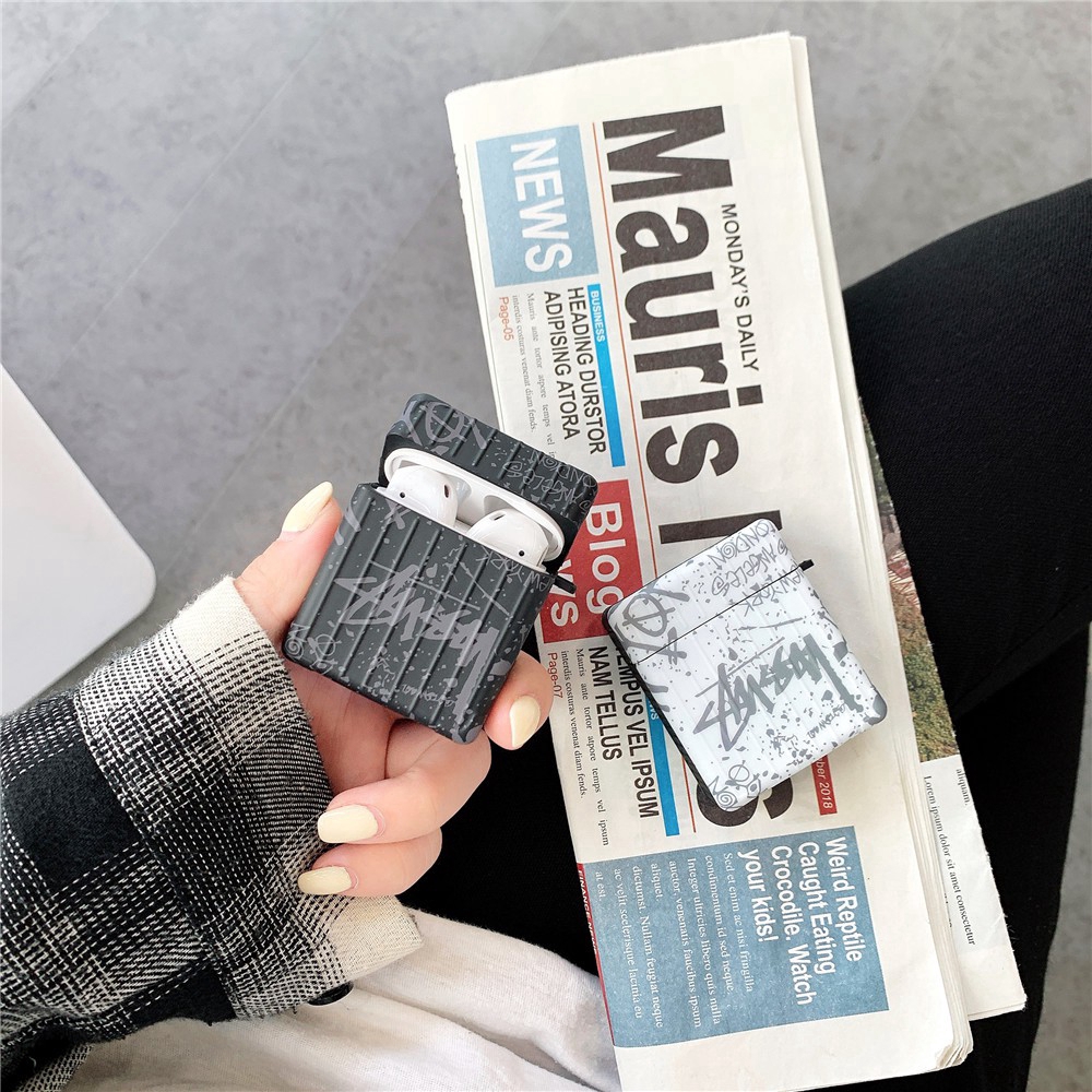 Ốp bảo vệ hộp sạc tai nghe bằng silicon họa tiết Stussy thời trang thích hợp cho Airpods pro Airpods 3 gen3 Airpods 2