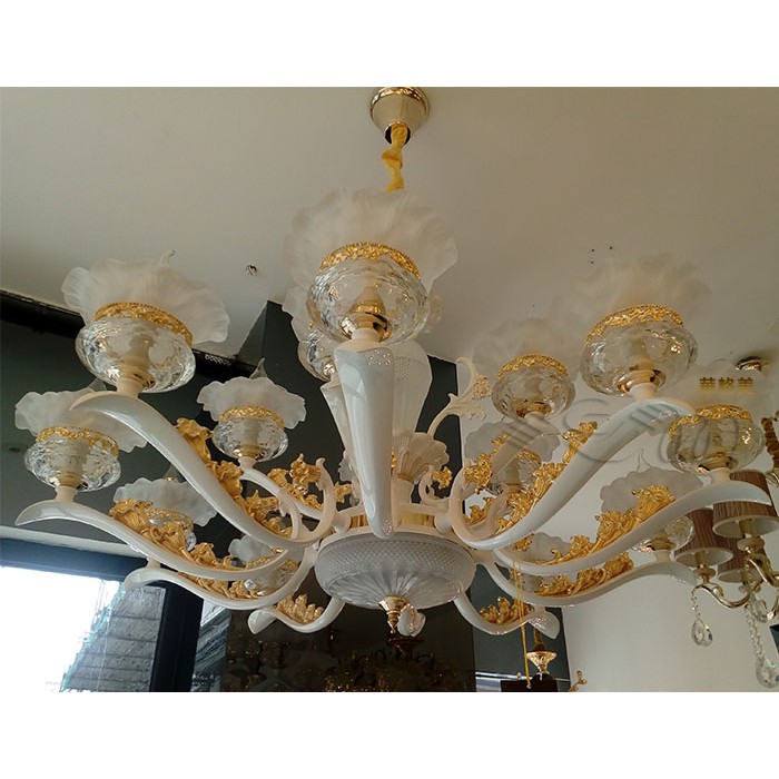 Đèn chùm MONSKY VENUS pha lê 15 tay hiện đại trang trí nhà cửa - kèm bóng Led chuyên dụng