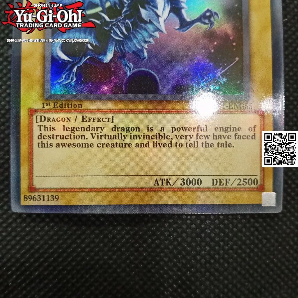 XÃ HÀNG Lá Yugi Oh Blue Eyes White Dragon có tem bạc phản quang bài hiệu ứng phản quang TẶNG Sleeves bọc bài 1458 D2 106