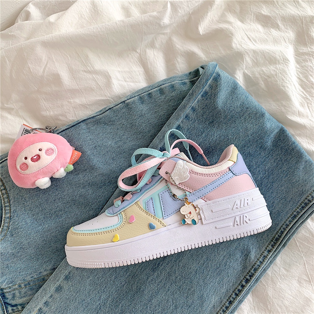 Giày sneakers đế cao cho nữ, giày thể thao cổ thấp, sneakers nữ cao cấp