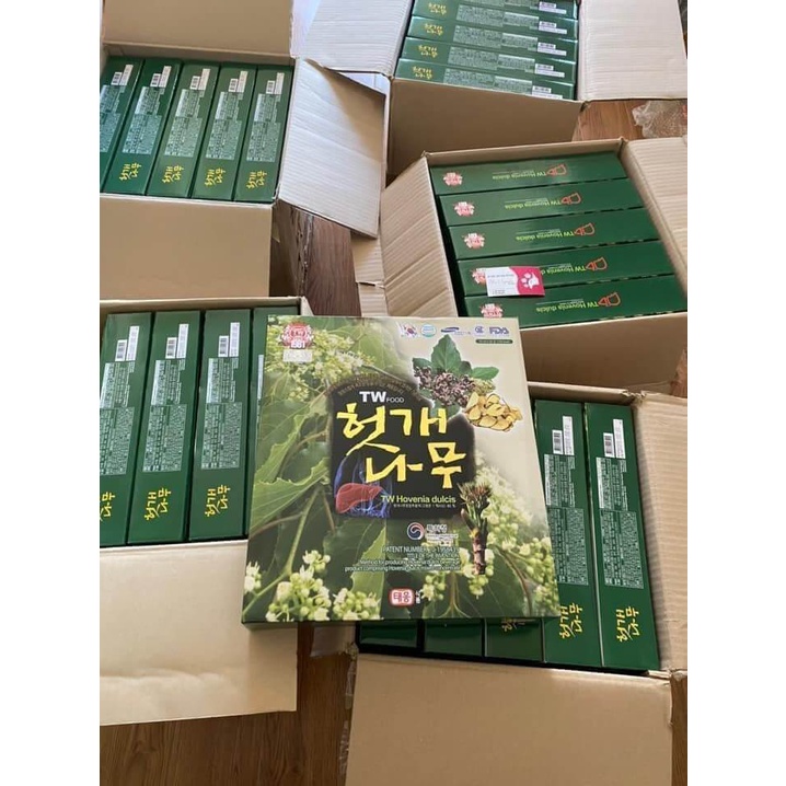 Nước bổ gan hàn quốc Taewoong Food, Hovenia chính hãng - hộp 30 gói