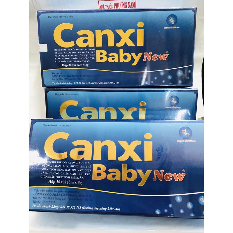 Cốm CANXI-BABY New-Hộp 30 gói