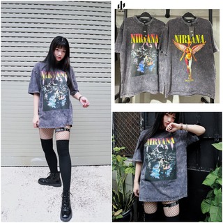 ÁO THUN WASH XÁM ROCK TEE NIRVANA (ẢNH THẬT 100% YOBA TỰ CHỤP)
