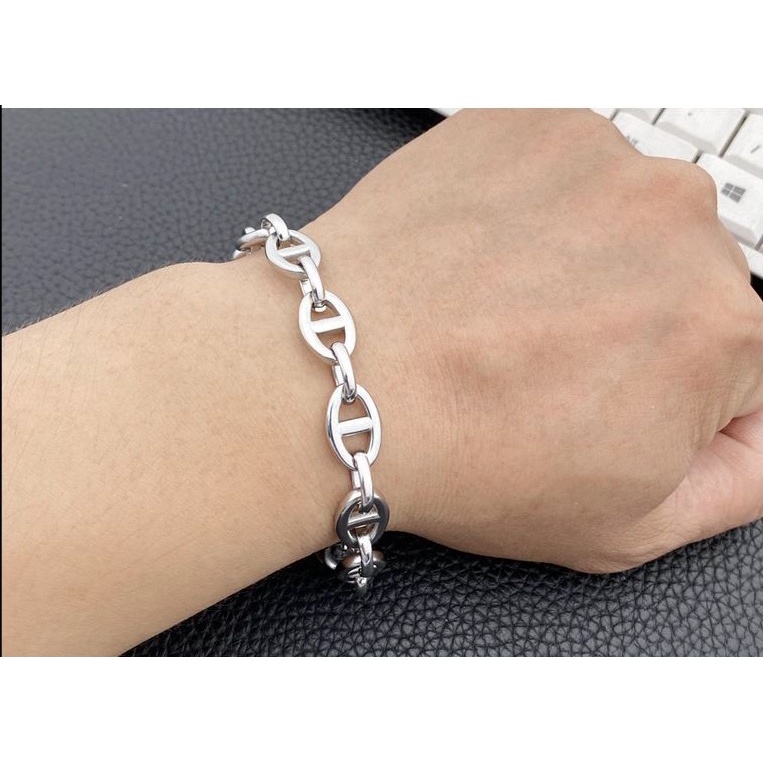 Lắc tay titan xích kiểu rỗng không gỉ UB05