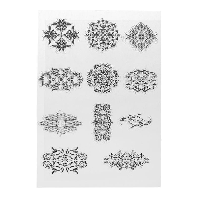 Con Dấu Silicon Trong Suốt Dập Nổi Họa Tiết Lá Cây Dùng Trang Trí Sổ Tay / Album Ảnh / Thiệp Thủ Công Diy