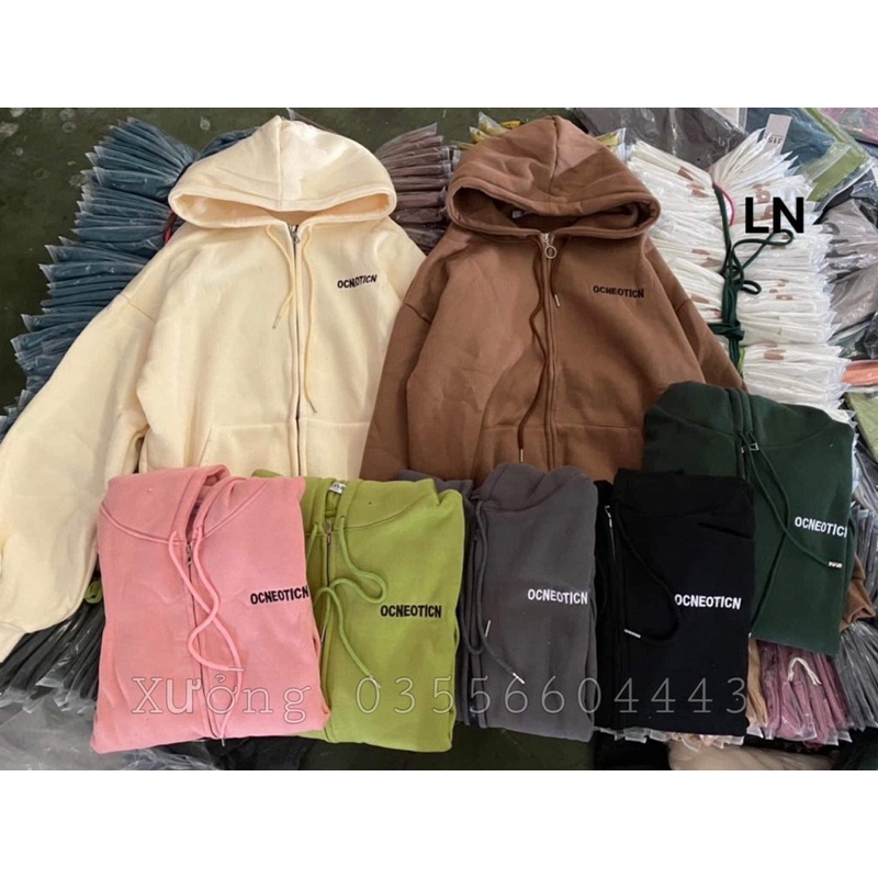 Áo khoác nỉ logo OCNE mũ 2 lớp TH6