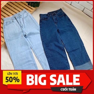 Quần jean suông cắt line bigsize ! *