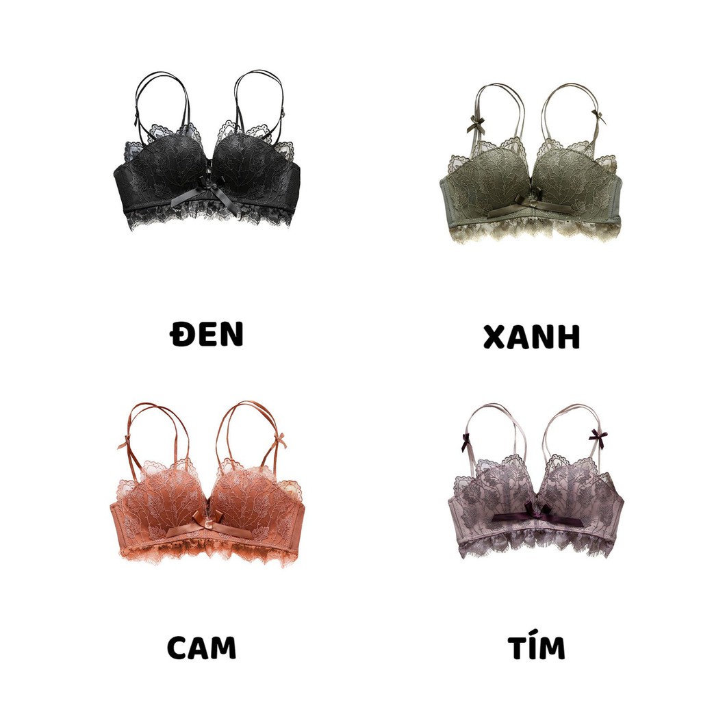 Áo Ngực Nữ - Áo Lót Nữ Ren Điệu Đà Phối Ren Họa Tiết Chiếc Lá Quyến Rũ DAN STORE MÃ AL23
