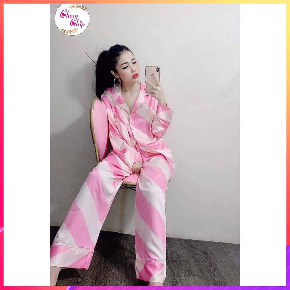 [FreeShip – Xả kho] Pijama Lụa Đẹp|Đồ Ngủ Cao Cấp Chất Mềm Mịn Mã PI 9494 - Chocochip Shop