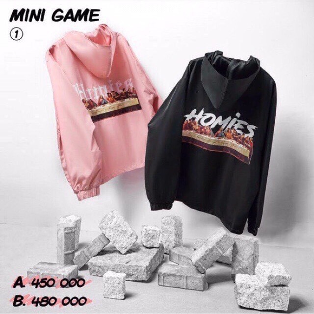 Áo khoác dù Homies nam nữ mẫu mới cực xinh