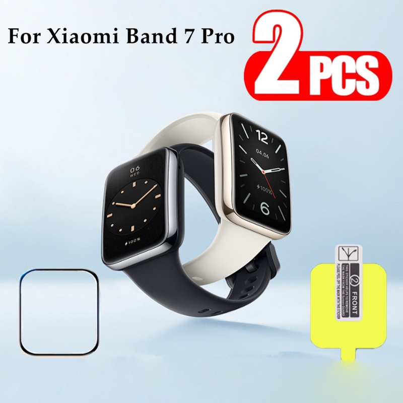 Set 2 Miếng Dán Viền Cong 3D Mềm Trong Suốt Bảo Vệ Màn Hình Đồng Hồ Thông Minh Mi Band 7 Pro