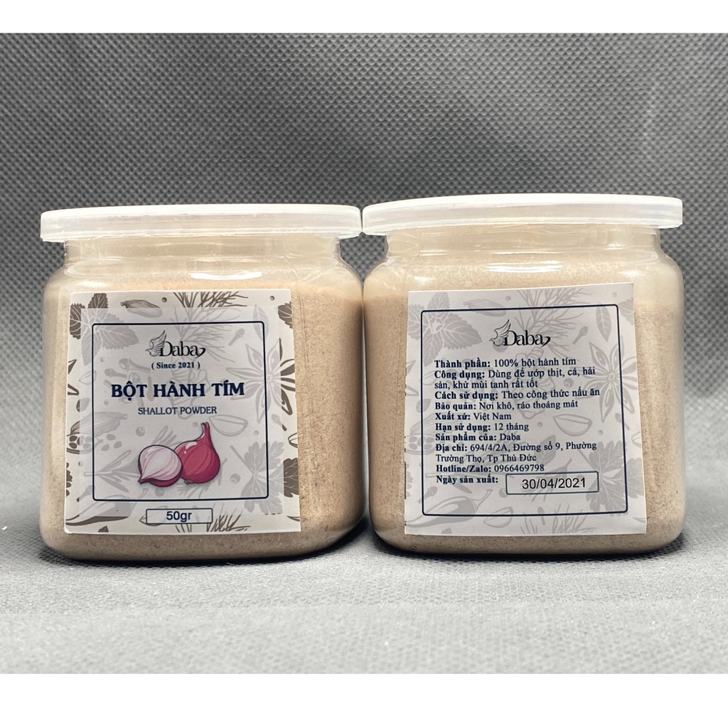 Shallot Powder - Bột hành tím sấy nguyên chất ướp thịt heo gà bò cừu dê, tạo vị món ăn, bột nêm cho bé ăn dặm, cắm trại