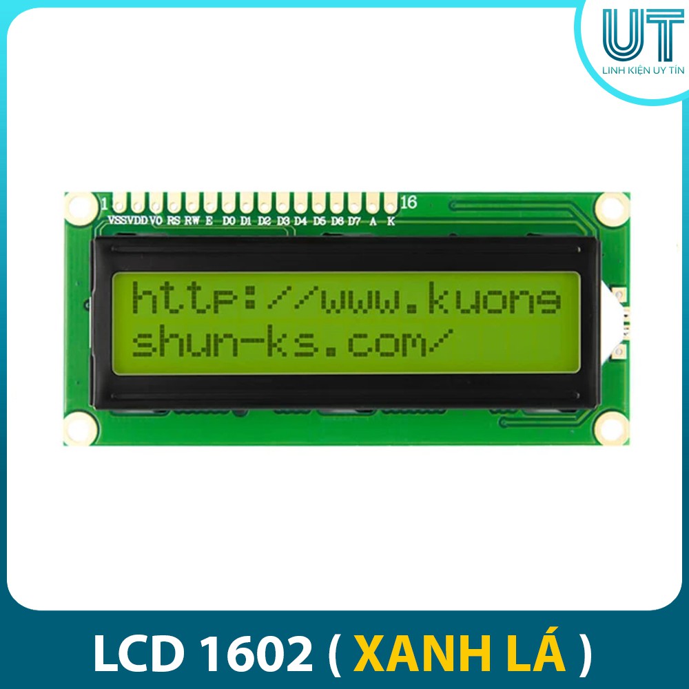 Màn hình LCD1602 - 5V Xanh Lá