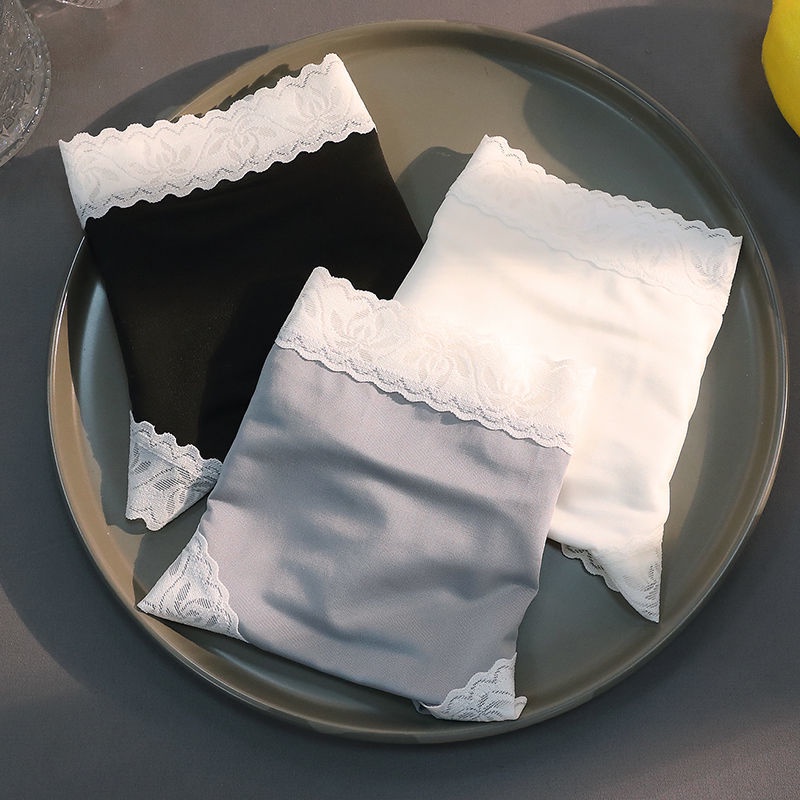 Quần Lót Cotton Lụa Lạnh Không Đường May Kháng Khuẩn Phong Cách Hàn Quốc Nhật Bản Cho Nữ