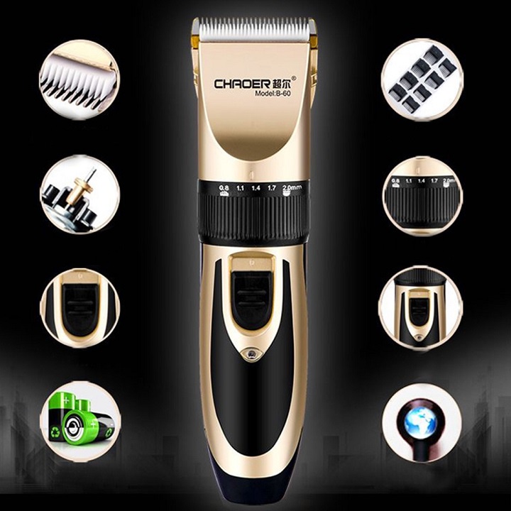 Tông Đơ Cắt Tóc Chaoer B60 Chuyên Nghiệp Lưỡi Sứ Cao Cấp