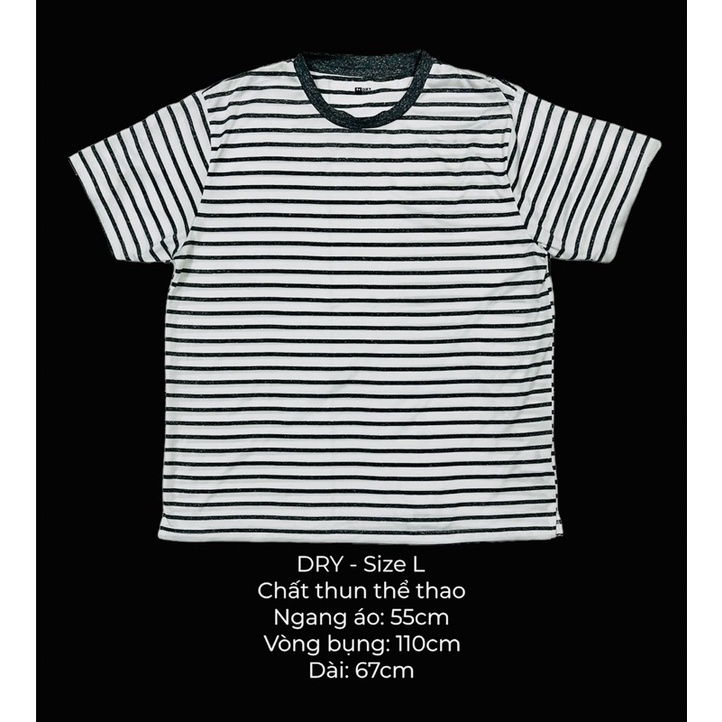 Áo thun thể thao nam màu trắng size L cho người 65-75kg