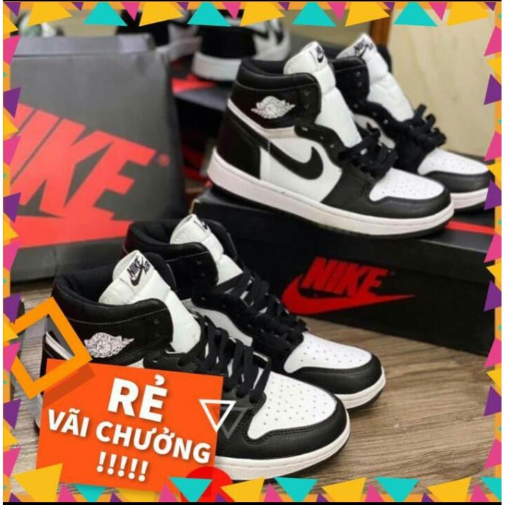 Giày jd panda cao đen trắng, hàng Trung