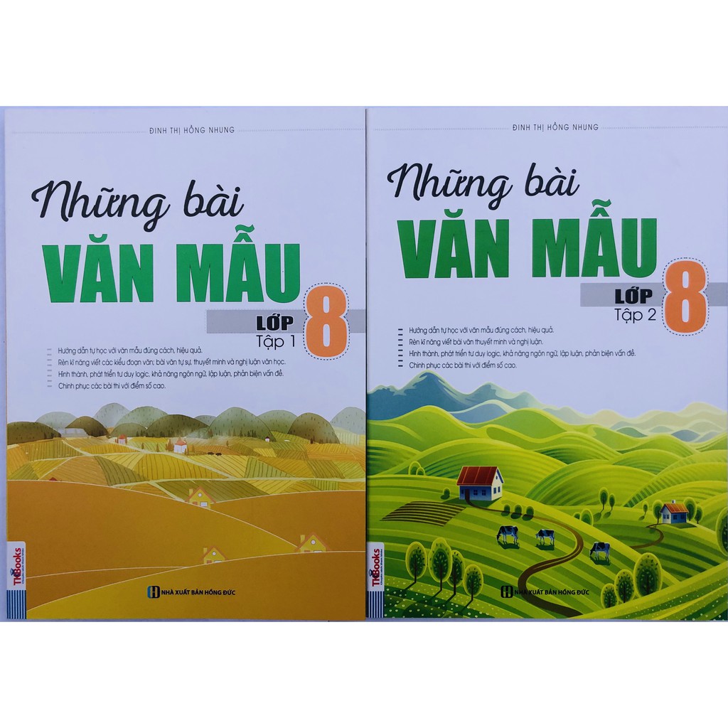 Sách - Combo Những Bài Văn Mẫu Lớp 8 (tập 1 + 2) + tặng kèm bút hoạt hình