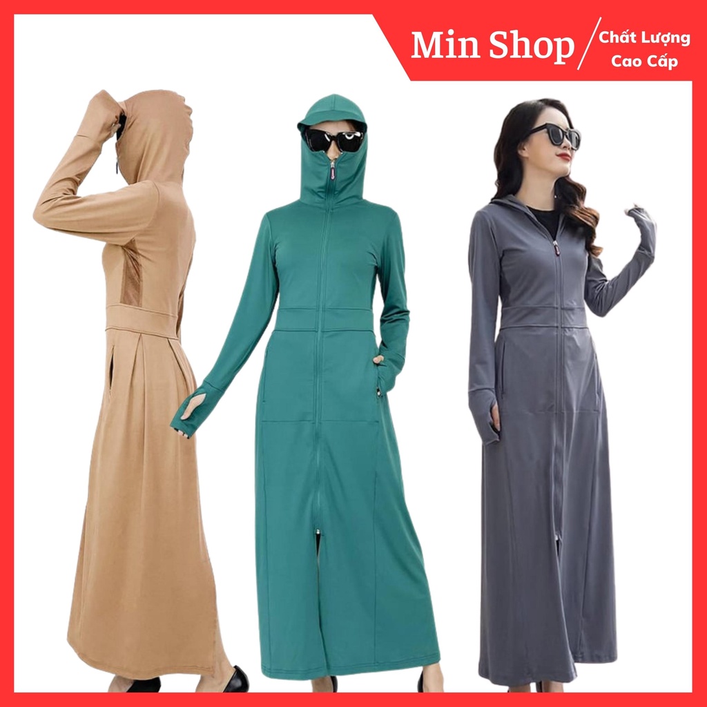 Áo chống nắng nữ toàn thân 2 lớp chống tia uv kèm khẩu trang | BigBuy360 - bigbuy360.vn