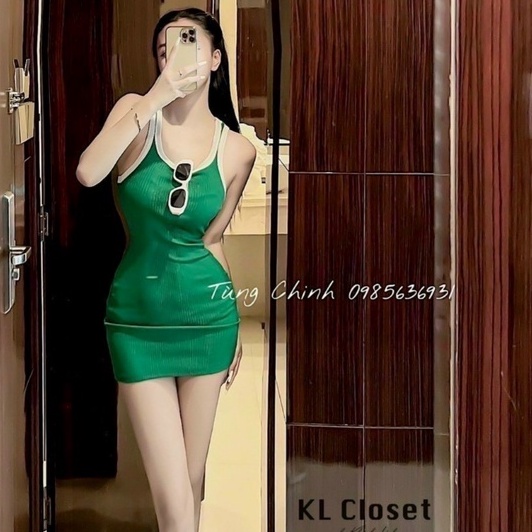 Đầm ôm body ba lỗ tôn dáng phối viền cực sexy cho nàng đi chơi dự tiệc năng động