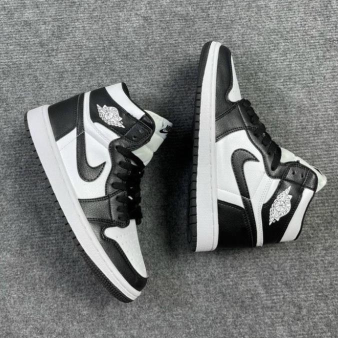 (surucar- DA XÍT ĐẾ ĐÚC XỊN] GIày JORDAN 1 PANDA CỔ CAO,Giày thể thao JODAN,Giày sneaker JD1 HIGH đen trắng cao mới nhất