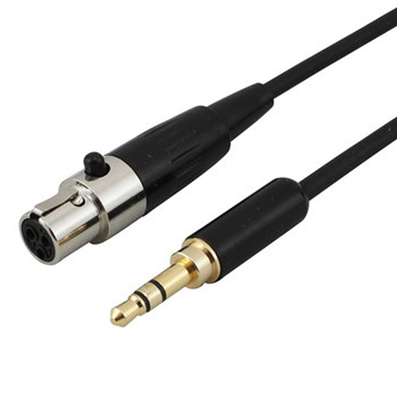 3.5mm Jack to 3Pin Mini XLR Female For BM800 PC Headphone Mixer Microphone Stereo Camera Amplifier 1M