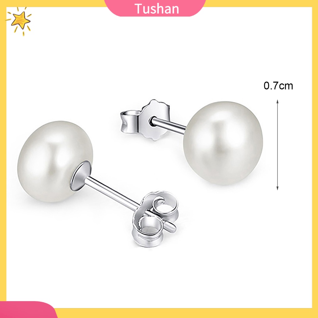 Hoa tai mạ bạc đính ngọc trai giả thời trang cho nữ