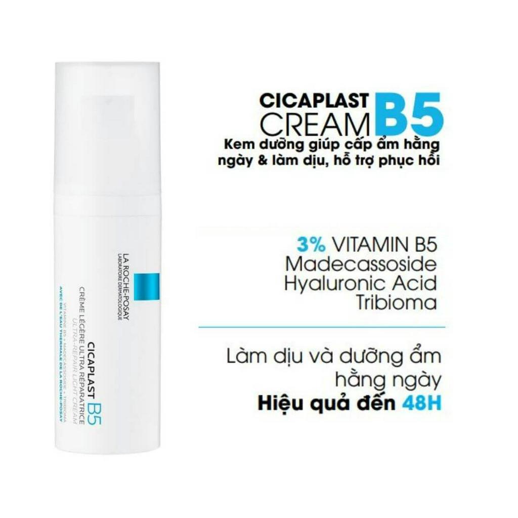 Kem Dưỡng Cấp Ẩm, Làm Dịu, Phục Hồi Da La Roche-Posay Cicaplast B5 Ultra-Repair Light Cream