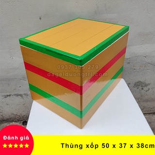 Thùng xốp giữ nhiệt loại 50x37x38cm đựng đá hải sản hoa quả đựng đồ trồng cây nuôi cá [hộp xốp]