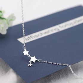 Lắc chân nữ ngôi sao rơi thanh mảnh xi bạc 925 đơn giản dễ thương - namimi