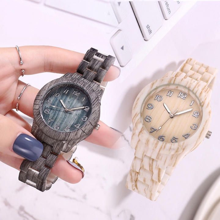 Đồng Hồ Thời Trang Nữ Gỗ Thơm Thiết Kế Đơn Giản, Năng Động