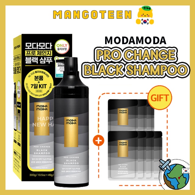 Dầu Gội Đen MODAMODA Pro-Change 300g + 7 Gói Dầu Gội Đầu 300g +