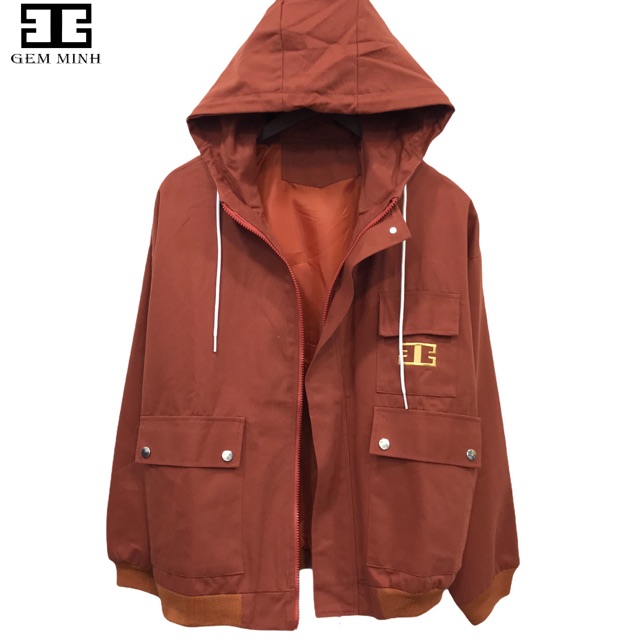 Áo khoác kaki nữ hai lớp nón rộng có túi trong | BigBuy360 - bigbuy360.vn